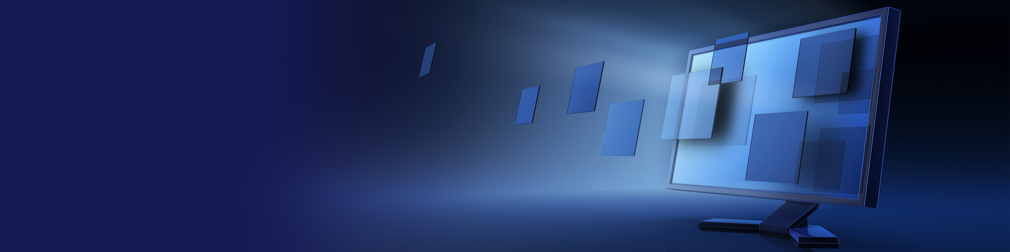 Computer monitor with floating virtual desktop windows
